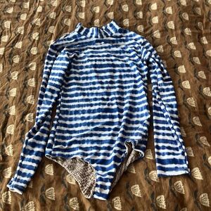Acacia Swimwear Blue and White Striped Surf-suit -XL